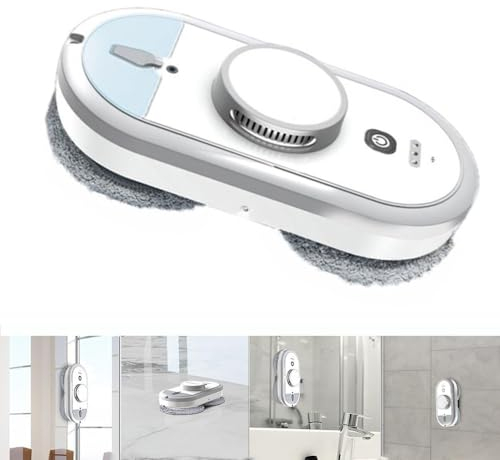 aallwwsso Robot lavavetri con Serbatoio 50ML, Robot lavavetri, 2300-2800 Pa, Navigazione Intelligente, Telecomando, per la Pulizia di Tutte Le superfici Lisce