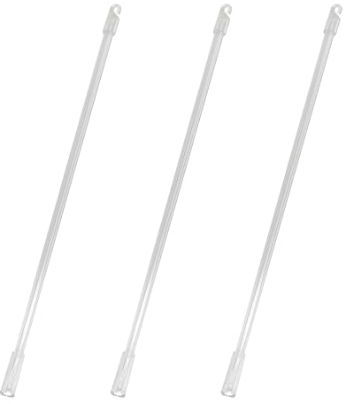 3 Sätze 12-Zoll-Gardinenstangen, Transparentes Acryl-Gardinenstangen-Set, Rollo-Drehstange, Transparente Stangenstange, Fensteröffner-Zubehör, Premium-Gardinenstange