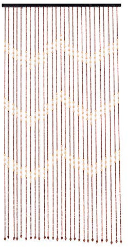 JDBDU Türvorhang Holz Insektenschutz Holzperlenvorhang Vorhang Deko Raumteiler 90 * 175cm Retro Bambusvorhang Türvorhang