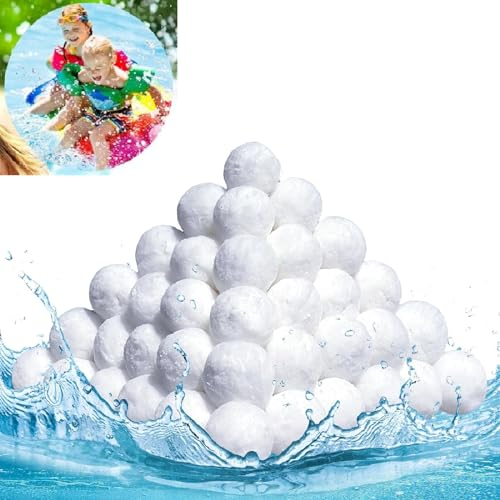 Filterbälle Pool,Filterbälle für Sandfilteranlagen,Filter Balls 300g Ersetzen 10kg Filtersand Geeignet für Pool für Aquarium und Poolzubehör,Pool Filter Schwimmbad Filteranlagen