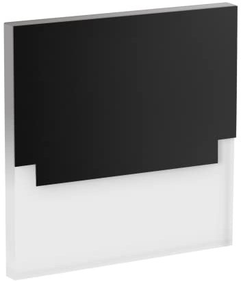 LED Treppenlicht | warmweiß 3000K | Unterputz Treppenbeleuchtung | indirekte Beleuchtung | quadratisch | Stufenleuchte schwarz matt | Wandeinbauleuchte 12V