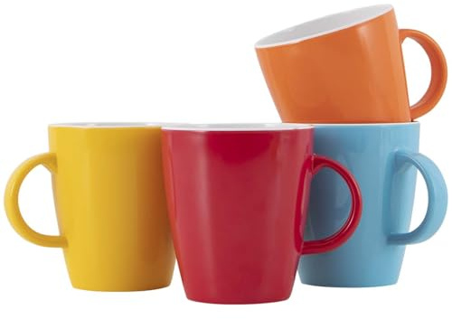 Gimex - Colour Line - Henkelbecher - Rainbow - 380 ml - 4 Stück