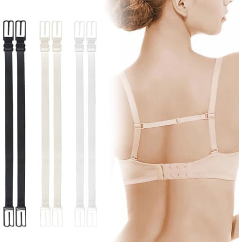 6 Stück BH Klammer Rücken,BH Clips für BH Träger Rücken,BH Clips,BH Träger Halter Clip,BH Träger Clip,AntiRutsch Elastische BH Strap Clips Einstellbar rutschfeste BH Antirutsch Halter Gurt Halter