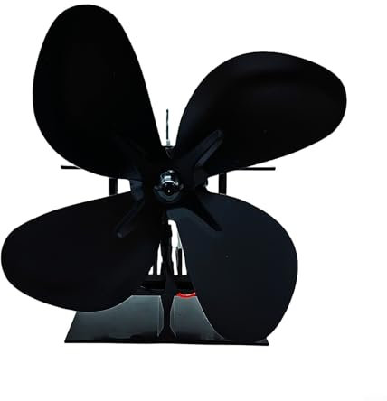 4 Blade Mini Stove Fan Heat Powered, Silent Operation Wood Log Burner Fan, Suitable For Wood, Log Burner, Fireplace, 180 * 100 * 190mm