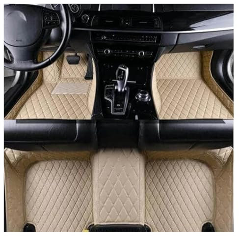 LXHWEAER Fußmatten Für Volvo Für C30 2006-2013 Antifouling-Fußmatten Autoinnenausstattung wasserdichte Teppichbodenmatte Autoteppiche(Beige,LHD)