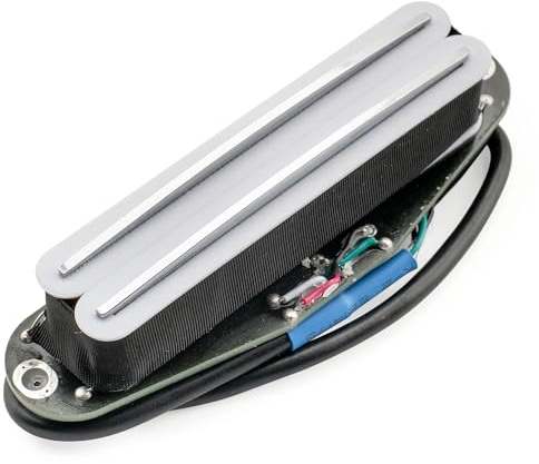 Musiclily Pro ST-DPMC Keramik Humbucker Single Coil Format Pickup Weiß | Rail Blade,für Strat Style E-Gitarre