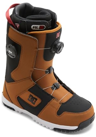 DC Shoes Men's Phase BOA Pro Warm Durable Articulated Medium-Flex Ventilated Snowboard Boots, Insulated Liner & Molded Insole, Wheat/Black, 11