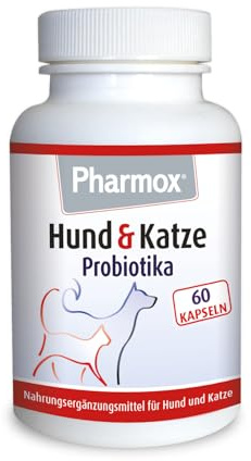 Pharmox Hund & Katze Probiotika - 100% natürlich - Hochdosiert - Unterstützen Sie die Darmflora und Verdauung
