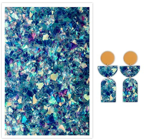 CYFUN DESIGN Fragment Clay Transfer Paper for Earrings & Polymer Clay, 10 Sheets Water Transfer Paper for Polymer Clay Jewelry DIY Craft Supplies Decals Stickers 5.82x3.93inch