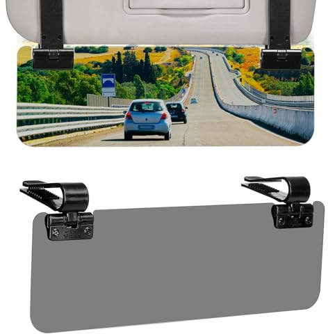 JOYTUTUS Sun Visor Extension Polarised UV400 Double Clip | Polarized lens with UV400 protection, double clip and 180° adjustment for anti-glare ride.