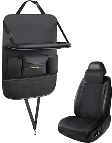 Genérico Organizador De Asiento Trasero Para Coche - Organizador De Almacenamiento Para Asiento - Bandeja Plegable Con Bolsillos Ahorra Espacio Para SUV Camioneta Comodidad Del Pasajero Organización
