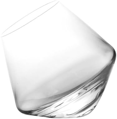 WATIIFUFU Vaso de Whisky de Cristal 300ml, Redondeado y Resistente