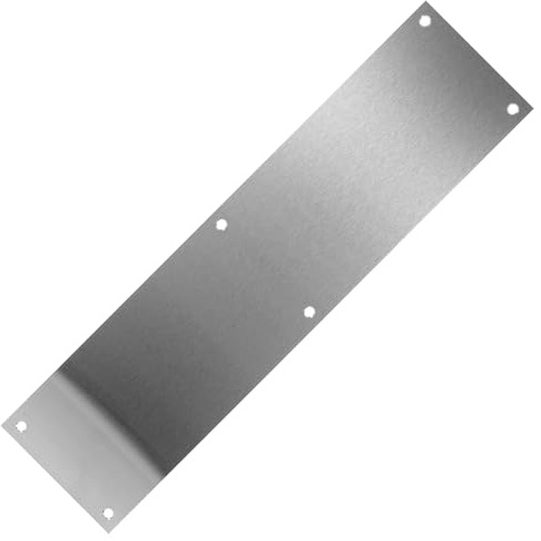 DIKACA Zócalo de Acero Inoxidable 100X400 MM Placa Protectora Metálica para Puertas Interiores y Exteriores Resistente Intemperie y Antipolvo Protección para Zócalos y Bases de Pared