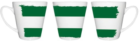 MERCHANDMANIA Taza cónica bandera de andalucia españa comunidad autonoma conica personalizada