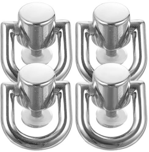 jojofuny 4 Pezzi Anelli d Metallici per Borse Rivetti a Vite, Hardware per Tracolle in Lega Cromata, Kit per Realizzazione Artigianale di Borse e Accessori in Pelle