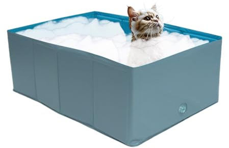 Hundpool - hopfällbar hundpool, PVC-husdjurspooler för vattenlekar för valpar | Utomhusvård, trädgård, gårdsmaterial
