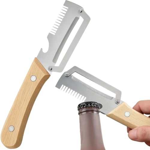 2x Pelador De Verduras Multifuncional 3 En 1, 26cm Pelador De Frutas Manual, Peladors De Zanahoria Con Cuchilla Ralladora, Mango Ergonómico Antideslizante, Ideal Para Cocina Casera, Camping Y Viajes