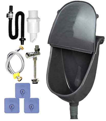 Urinario de Pared para Hombres Desviador De Antiderrame Ajustable Con | Mingitorio Masculino Con Tapa, Lavado De Baño Manguera De Inodoro Para Baño, Hogar, Vehículo, Camping, Patio Traser