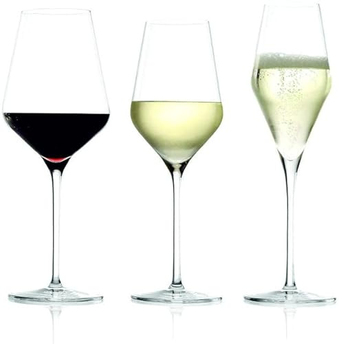 Stölzle Lausitz 231 00 81: 18-TLG Hochzeits-Set Quatrophil „Schloss Klafeld“ Gläser-Set mit 6 Rotweingläser, 6 Weißweingläser, 6 Champagnergläser, Transparent