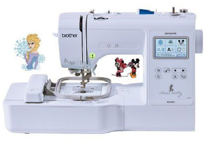 Brother Macchina da Ricamo Innov'is M240D Disney - 125 Ricami, 45 Disney, Area 10x10 cm, Touchscreen LCD 3,7 Pollici, Bianco, Plastica e Acciaio Inossidabile