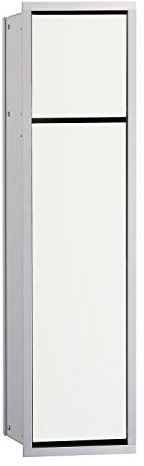 Emco Asis 150 Unterputz Badschrank für WC, chrom/Glas weiß, Einbauschrank, Türanschlag wählbar - 974027840