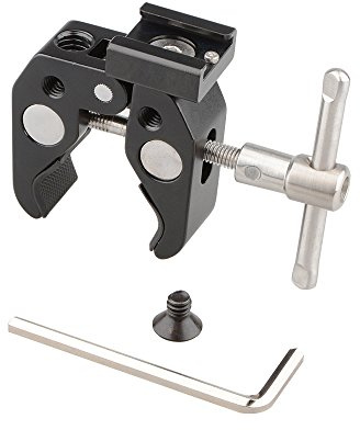 CAMVATE Super Clamp with Cold Shoe Mount for Camera Flash Light Accessorie