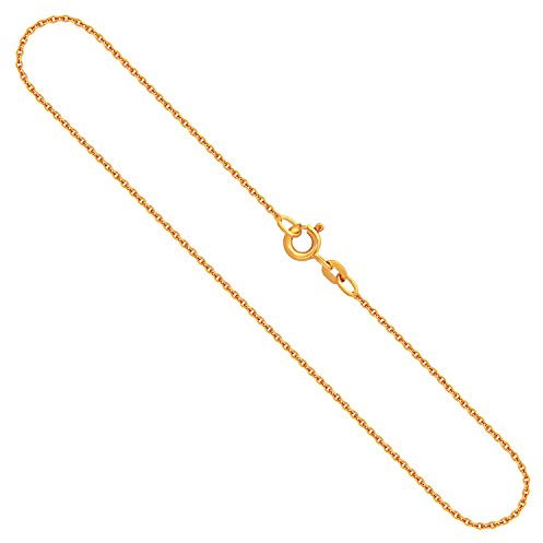 EDELIND Goldkette Damen 333 Echtgold 50 cm - Zarte Ankerkette 1.3 mm Gelbgold für Frauen und Herren - mit stilvoller Geschenkbox