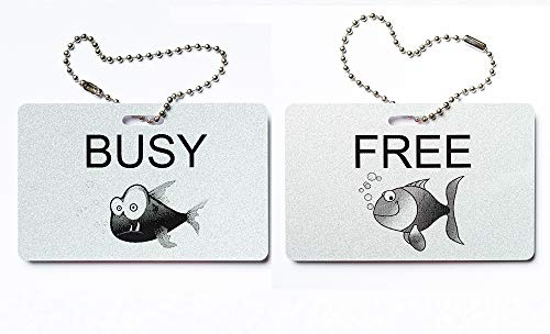 KaiserstuhlCard Magnete Türschild Free Busy englisch Besetzt Frei Schild Anhänger Wendeschild Fisch Fish Symbole