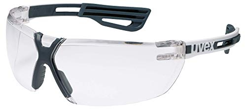 Uvex X-Fit Pro Schutzbrille - Transparente Arbeitsbrille - Schwarz-Weiß