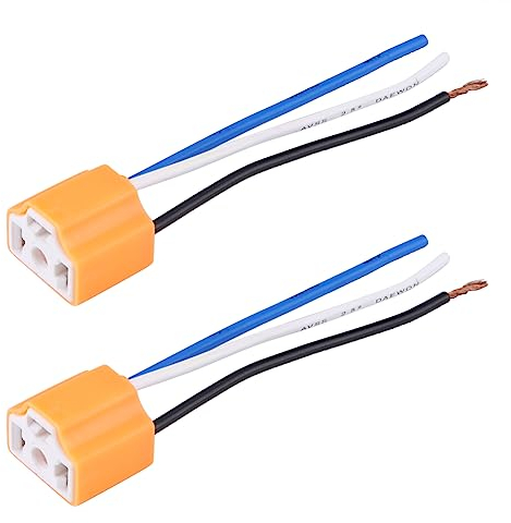 Lampensockel H4 Stecker 2 stück Keramik-buchse weiblich keramik scheinwerfer kabelbaum umbausatz stecker adapter sockel für h4 / 9003 / hb2
