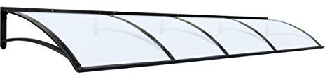BELLHOUSE COPERTURE Auvent de Fer Modèle Onda - P100cm e L 400cm - Opal