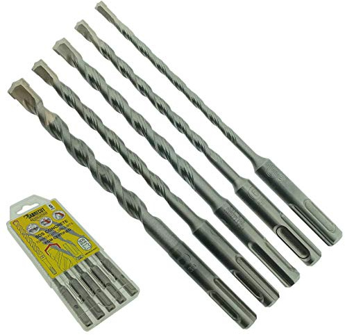 SabreCut 5pcs SDSAK5 5mm-10mm x 160mm PGM Approved SDS+ Drill Bits | PGM approved carbide tip and reinforced chrome vanadium core drill stone, concrete and brick with long service life
