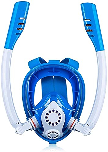 Goggles Tauchermaske Tauchmasken Kind Scuba Tauchmaske Full Face Schnorchelmaske Unterwasser Anti Nebel Schnorcheln Tauchmaske Für Schwimmen Speerfischen Tauchgang LQHZWYC (Color : Blue, Size : S-M)