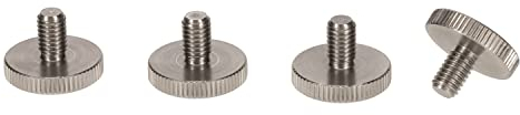 PrecisionGeek Stainless Steel Knurled Thumb Screws M6 x 10mm – 20mm Diameter Grip Head, Tool-Free Hand Tightening Screws for 3D Printers, Electronics, CNC & DIY Projects – Set of 4
