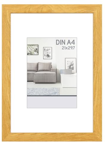 IDEAL TREND Livorno Holzoptik Kunststoff Bilderrahmen Wanddeko Collage Poster Bilder Foto Rahmen: Farbe: Buche | Format: 50x70