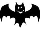 Stemplino® Maxistempel XL - Motiv: Fiona Fledermaus – 46mm Durchmesser - Holzstempel Kinder Stempel Bullet Journal Halloween Stempel Halloween Fledermaus Stempel