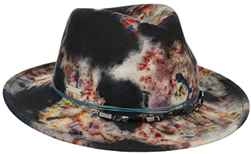 Seeberger Tie Dye Fedora Filzhut Wollfilzhut Damenhut (One Size - schwarz)
