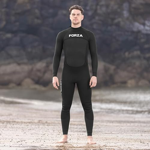 AQUATEC Muta uomo lunghezzza - 6 Taglie/ 3 Spessori : 2mm, 3/2mm & 5/4mm | Muta Da Uomo Di Alta Qualità In Neoprene Per Sport Acquatici & Molto Di Più | Zip Posteriore YKK (XL, 5/4mm | Intermedio)