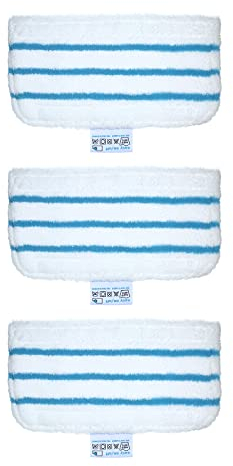 HUIOP 3 Pack Mop Pads Replacement for Black + Decker Steam Mop FSM1610/ FSM1630 Washable Mopping Pad Accessories