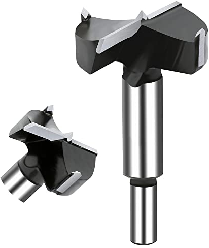 NICAVKIT 50mm Brocas Forstner de carburo para madera, Taladro de madera de carburo, Broca Fresadora Madera Hole Saw, Broca De Alas Planas Para Taladrar En Madera, Plástico, Madera Contrachapada