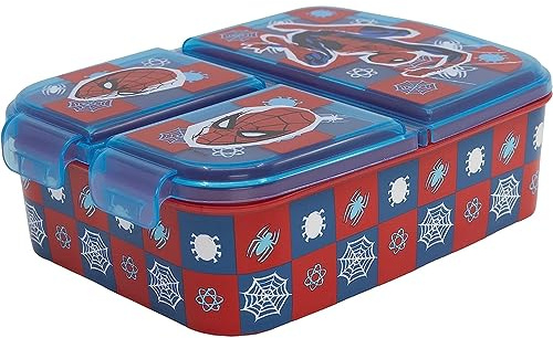 CARTOON Spindelmannen Marvel återanvändbar låda med flera fack plast lunchlåda tre fack skola fritid