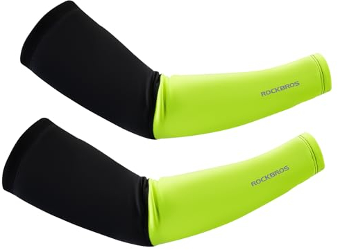ROCKBROS Sport Armlinge Beinlinge Winter Arm Sleeves Armwärmer Beinwärmer Herren Damen für Radfahren, Angeln, Fußball, Basketball, Wandern, Laufen, Outdoorarbeit 1 Paar(Armlinge 2XL-3XL)
