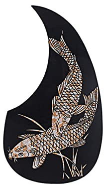Toyvian Gitarren Schlagbrett Gitarren Deko Benutzerdefinierte Schlagbretter Gitarre Pickguard Nagelaufkleber Aufkleber Mit Weißem Fischmuster Für Akustikgitarre Dekorativem Fischmuster