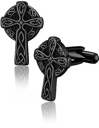 Bandmax Manschettenknöpfe Herren Edelstahl Manschettenknopf Cufflinks for Men Wikinger Manschettenknöpfe Hemd Shmuck für Hemd Hochzeit