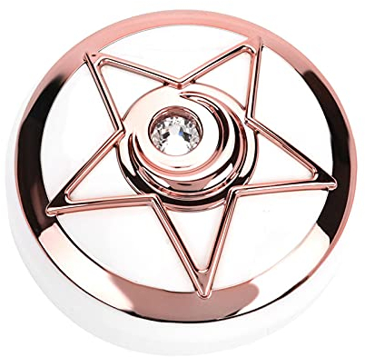 ANKROYU Kontaktlinsenbehälter, Mini-Kontaktlinsenbox, Tragbare Kontaktlinsenbox in 3 Farben, Linsenbox Mit Spiegel, Pentagramm-Form, Tragbarer Auslaufsicherer Reise-Kontaktlinsenbehälter(Rosa)