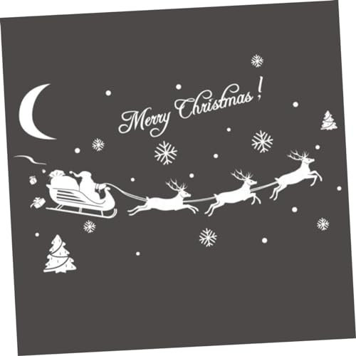 RORPOIR Pvc Schneeflocke Fenster Klammert Deer Aufkleber Weiß Schneeflocke Decor Weihnachten Dekorationen Einfach Stick