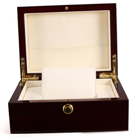 PACKOVE Hochwertiges Uhrengehäuse Aus Holz Schmuckschatulle Uhrenvitrine für Herren- und Damenuhren