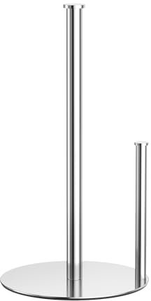 Pickpiff Silver Paper Towel Holder - Free Standing, Non Slip, Modern Kitchen Countertop Organizer Fits Most Size Roll