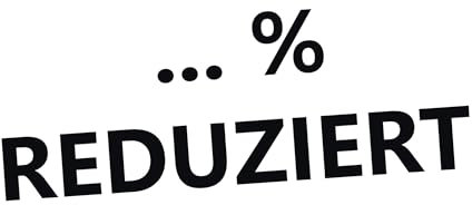 INDIGOS UG - Aufkleber selbst gestalten - Schaufensteraufkleber personalisiert - Reduziert Wunschtext - Schwarz - 120 cm - Fensterfolie blickdicht - Geschäft, Einzelhandel - individuelle Beschriftung