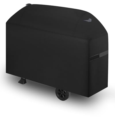 VEVOR Housse de barbecue 1610 mm, bâche de protection barbecue extérieur, imperméable, résistante aux intempéries polyester 600D robuste facile à mettre et enlever, avec sangles auto-agrippantes, noir